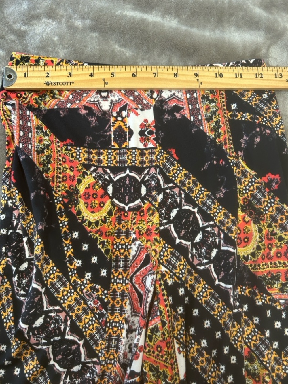 Free People Women sz XS Boho big Flare Pants Festival Pull On Bell Bottom fun - Picture 5 of 9